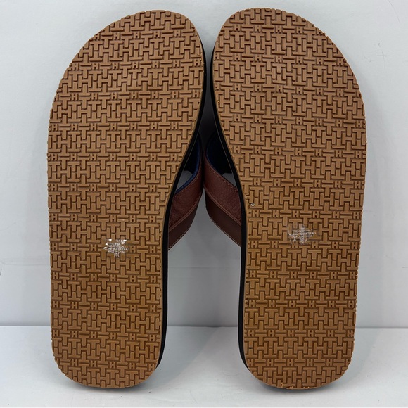 TOMMY HILFIGER, DAVIDSON-T MEN’S LIGHT BROWN FLIP FLOPS, SIZE 9M - Picture 12 of 15